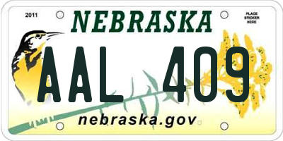 NE license plate AAL409