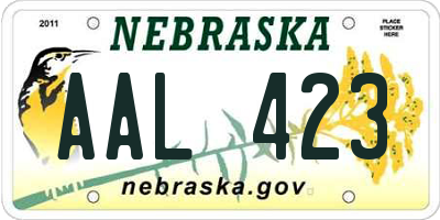 NE license plate AAL423