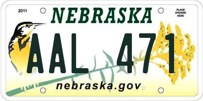 NE license plate AAL471