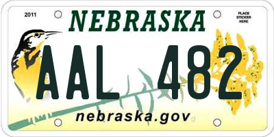 NE license plate AAL482