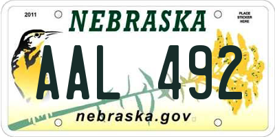 NE license plate AAL492