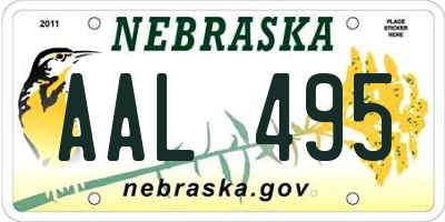 NE license plate AAL495