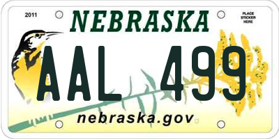 NE license plate AAL499