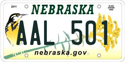 NE license plate AAL501