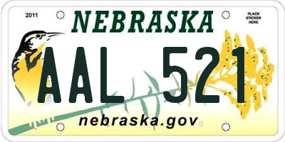 NE license plate AAL521