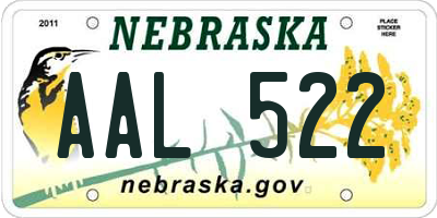 NE license plate AAL522