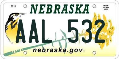 NE license plate AAL532