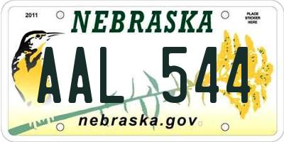 NE license plate AAL544