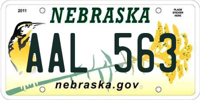 NE license plate AAL563