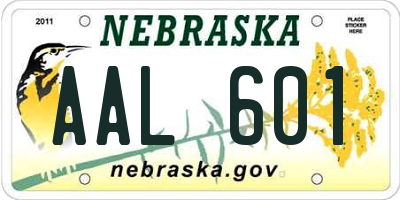 NE license plate AAL601