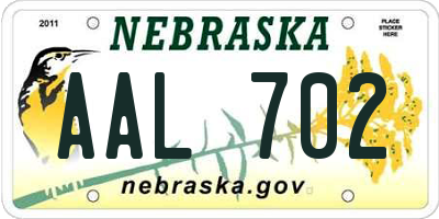 NE license plate AAL702