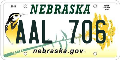 NE license plate AAL706