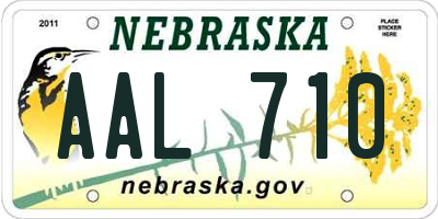 NE license plate AAL710