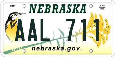 NE license plate AAL711