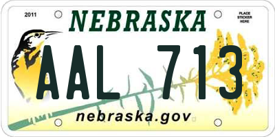 NE license plate AAL713