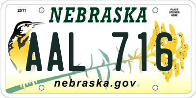 NE license plate AAL716