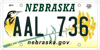 NE license plate AAL736