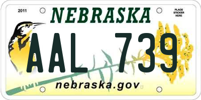 NE license plate AAL739