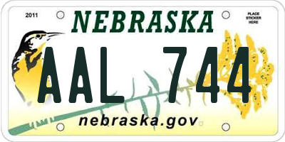 NE license plate AAL744