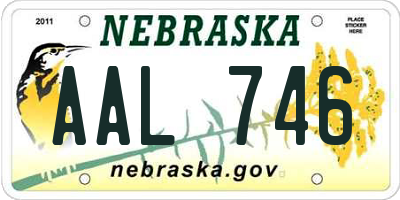 NE license plate AAL746