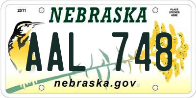 NE license plate AAL748