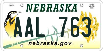 NE license plate AAL763