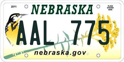 NE license plate AAL775