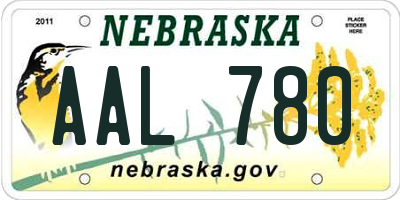 NE license plate AAL780