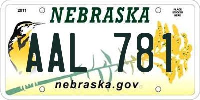 NE license plate AAL781