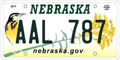 NE license plate AAL787