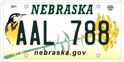 NE license plate AAL788