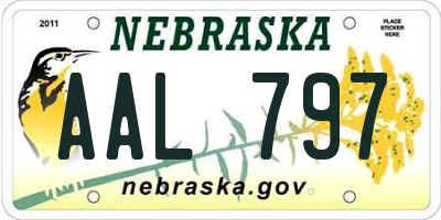 NE license plate AAL797