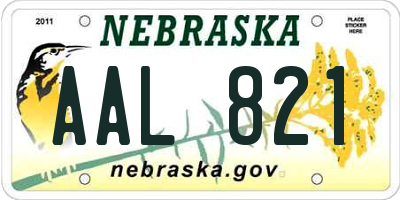 NE license plate AAL821