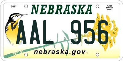 NE license plate AAL956