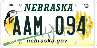 NE license plate AAM094