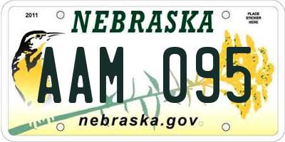 NE license plate AAM095
