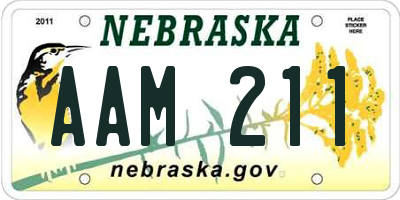 NE license plate AAM211