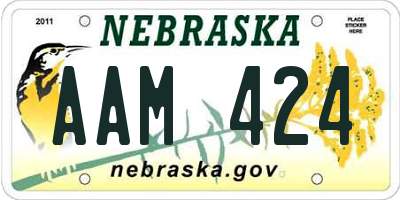 NE license plate AAM424