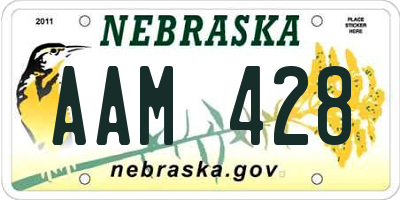 NE license plate AAM428