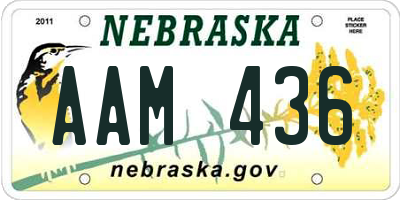 NE license plate AAM436