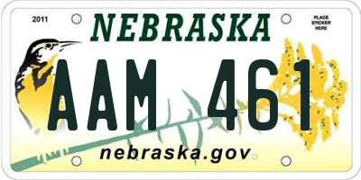 NE license plate AAM461