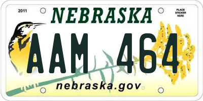 NE license plate AAM464