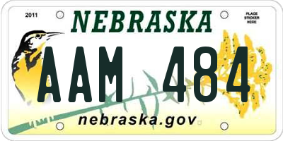 NE license plate AAM484