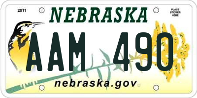 NE license plate AAM490