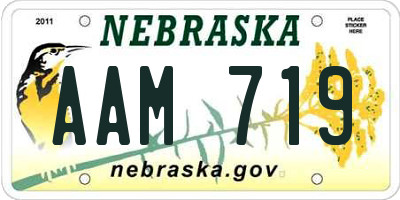 NE license plate AAM719