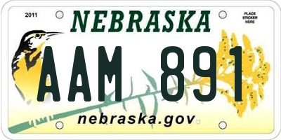 NE license plate AAM891