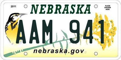 NE license plate AAM941