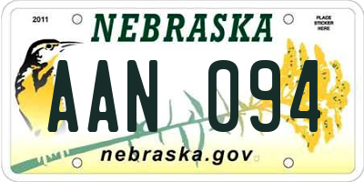 NE license plate AAN094