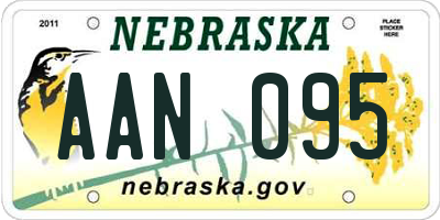 NE license plate AAN095