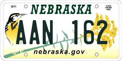 NE license plate AAN162